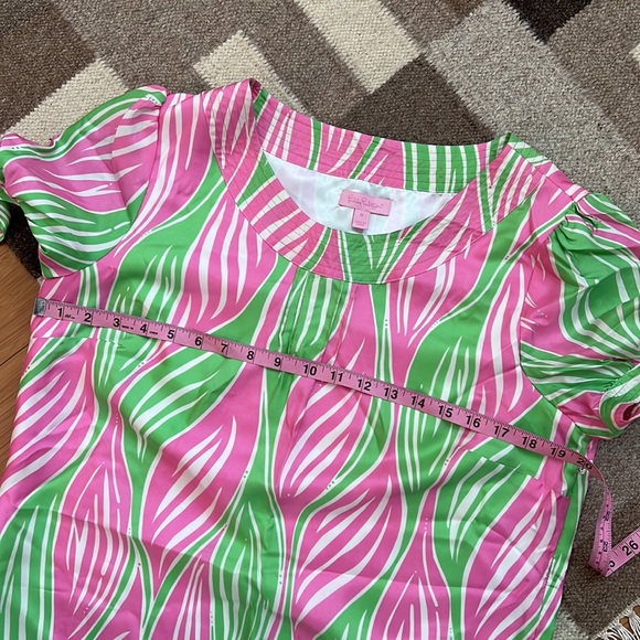 SOLD. Lilly Pulitzer Dasha Dress silk tailwind size 12 - Picture 6 of 13